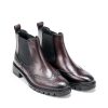Ženske kožne plitke čizme Ara-12-29514.19G bordo ravne