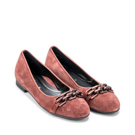 Ženske kožne baletanke Ara-12-31327.18G braon ravne