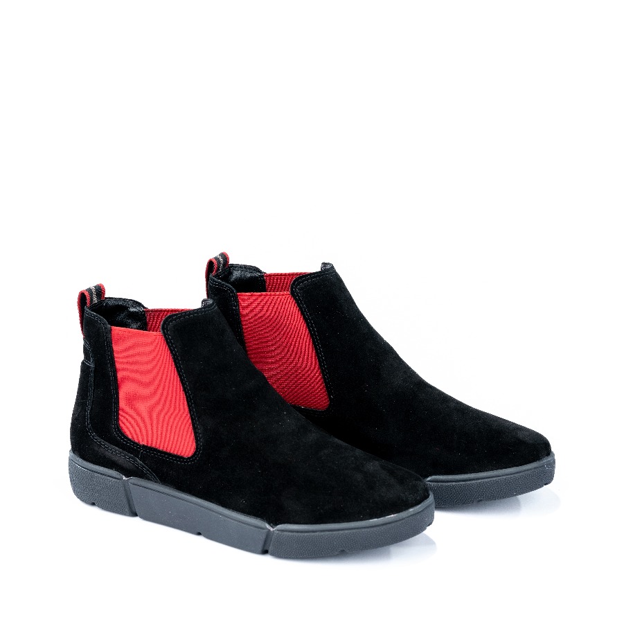 Ženske kožne plitke čizme Ara-12-14441.13G crne ravne 4 7452 ara 12 14441 13g velour schwarz 2