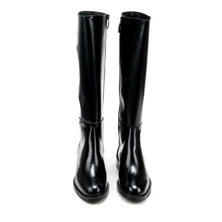 Elegantne ženske kožne čizme u crnoj boji za jesen/zimu - Creator.rs