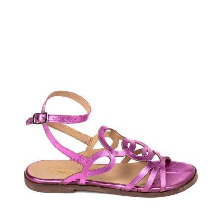 Alternative view of Ženske kožne sandale Silko-PM36/GL roze ravne