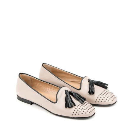 Ženske kožne plitke cipele Silko-PL10 roze ravne