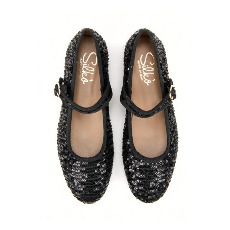 Ženske baletanke Silko-SOLE12 crne ravne 5 14268 silko sole12 paillattes nero 3