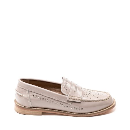 Alternative view of Ženske kožne plitke cipele Silko-Amara18 sive ravne