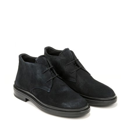 Muške kožne duboke cipele BAGCINI-BY522 plave ravne