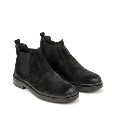 Muške kožne duboke cipele BAGCINI-DUKHA crne ravne