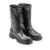 a pair of black boots