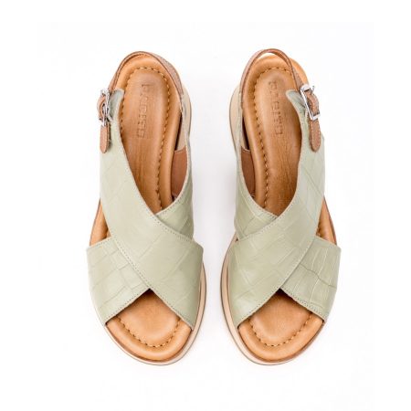 Ženske kožne sandale Pasito-7010904 zelene ravne 5 15729 pasito 7010904 verde cuoio 3